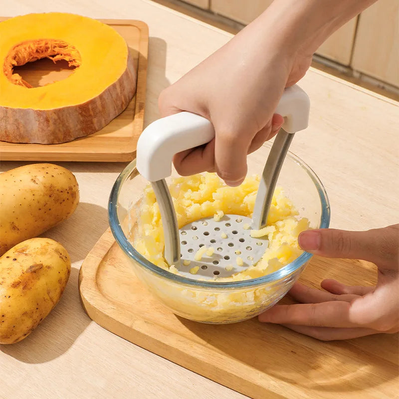 Durable Manual Potato Masher Non-Slip Handle – For Veggies & Fruits