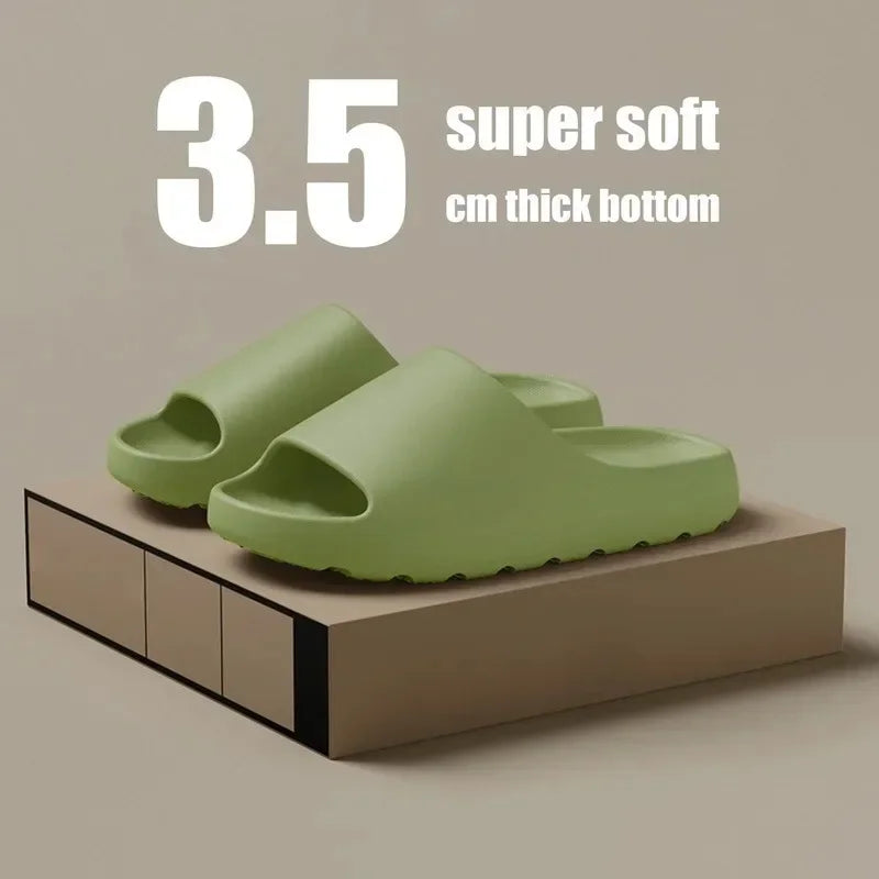 Cloud Comfort Coconut Slippers – Ultra-Soft Thick-Soled Sandals for Men & Women