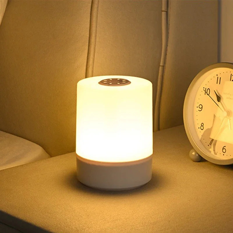 Dimmable Touch-Control Bedside Lamp – 3-Level LED Night Light with Charging Base