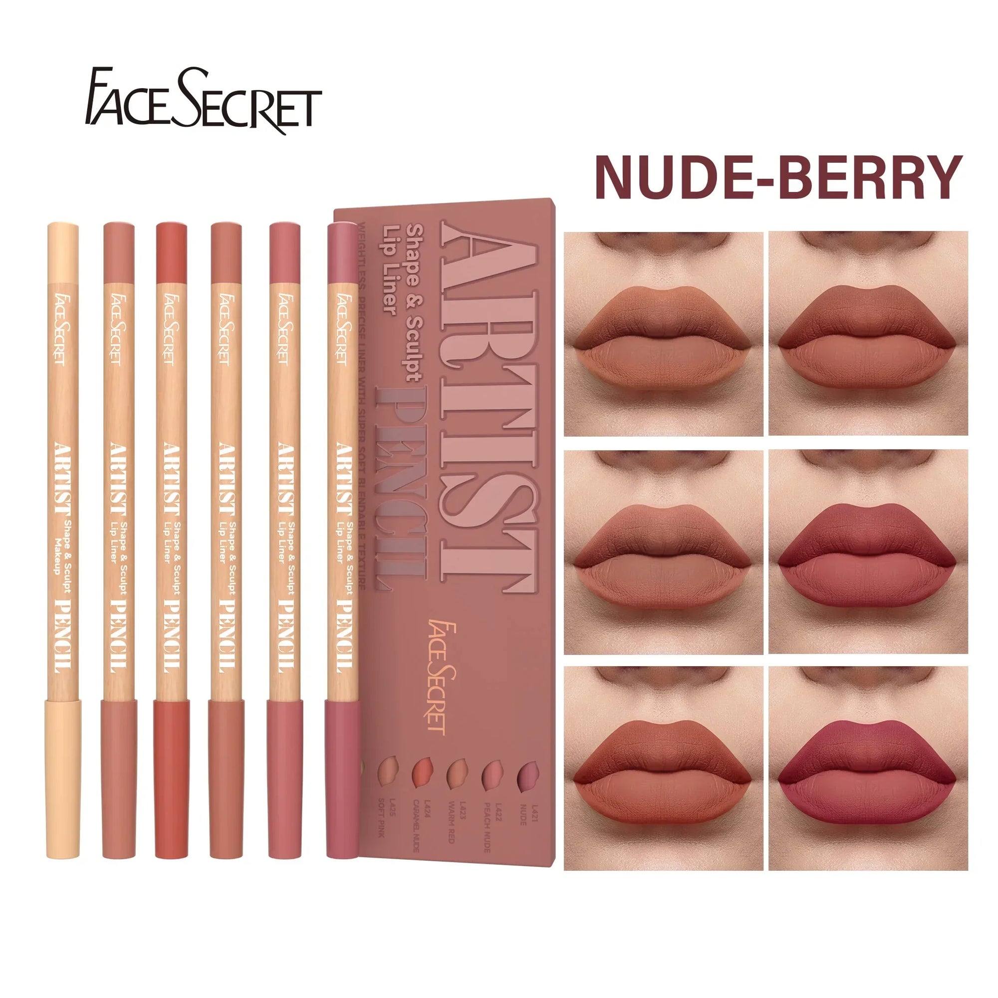 Secret Artist Lip Liner Set – Precision Definition with Featherlight Matte Finish