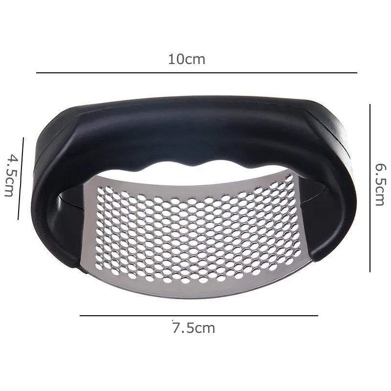 Stainless Steel Garlic Press – Easy Manual Crusher Tool