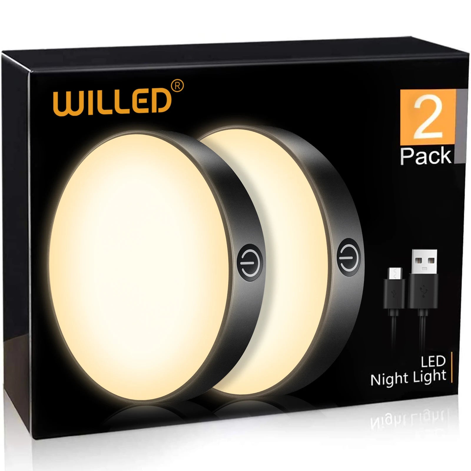 Rechargeable Touch Night Light – 1000mAh Battery-Powered LED for Any Space