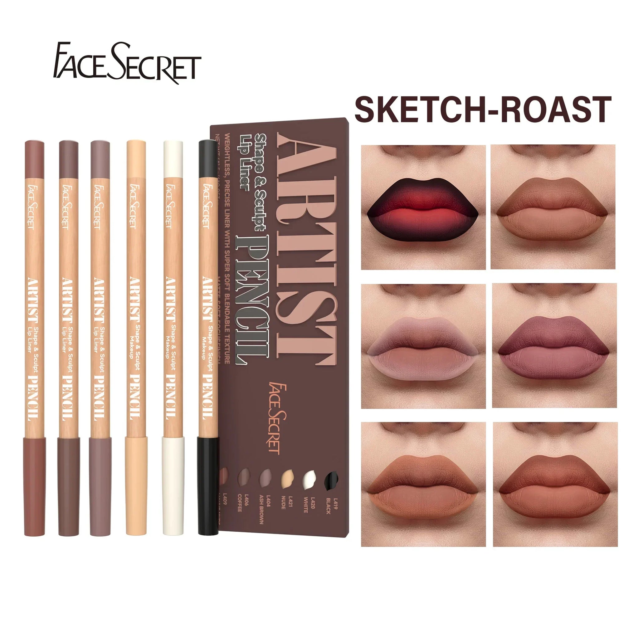 Secret Artist Lip Liner Set – Precision Definition with Featherlight Matte Finish