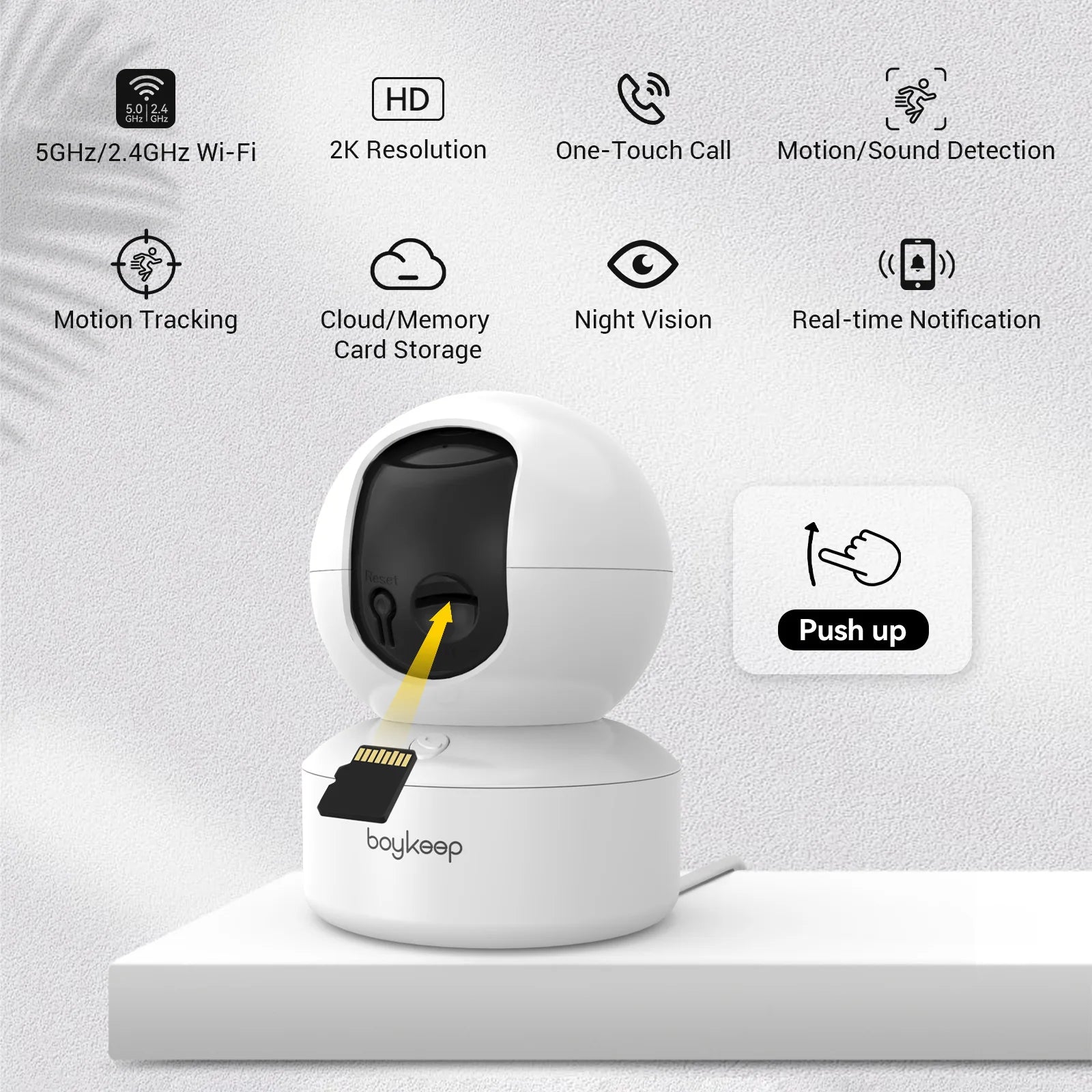360° Smart Security Cam – 2K Vision, 2-Way Talk & Night View