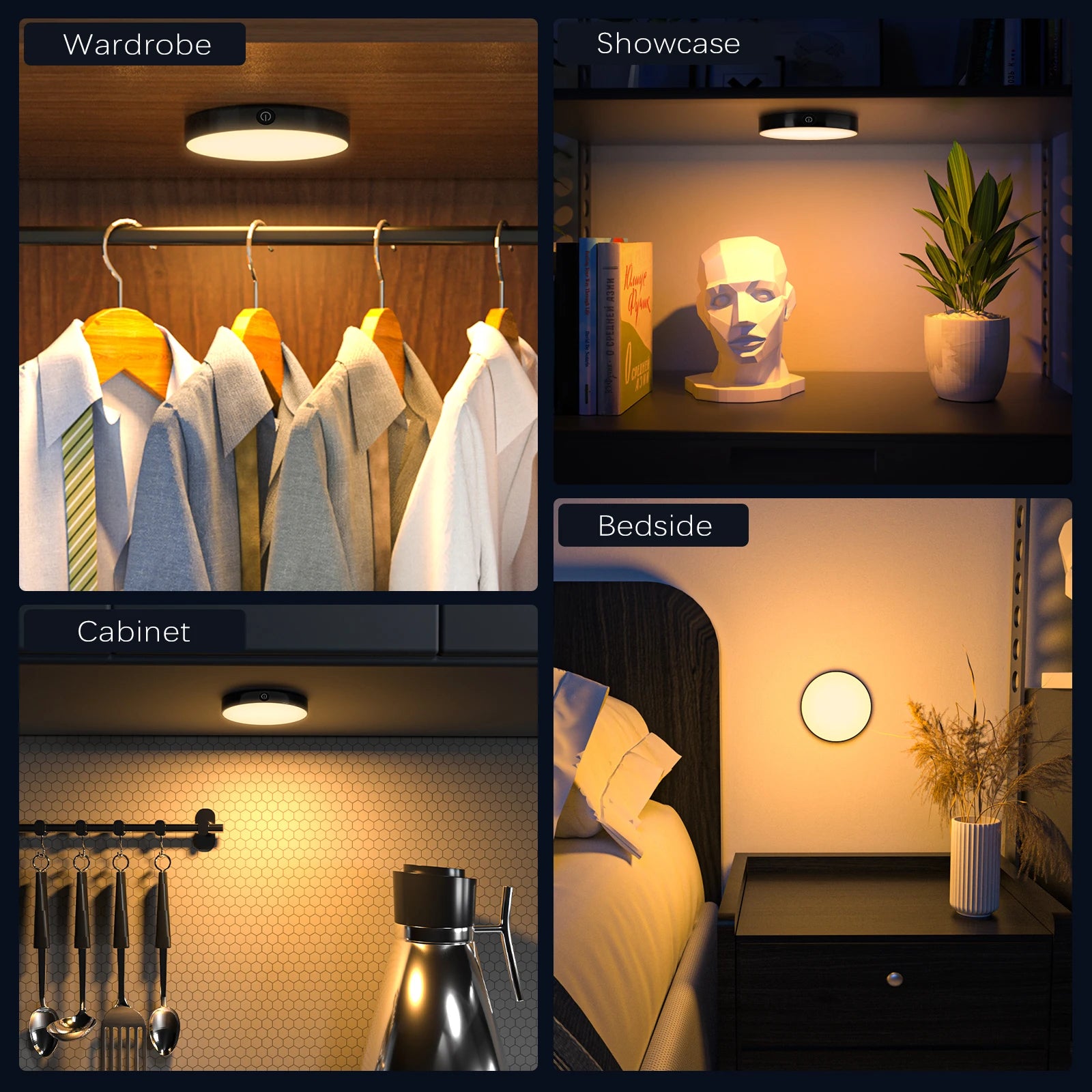 Rechargeable Touch Night Light – 1000mAh Battery-Powered LED for Any Space