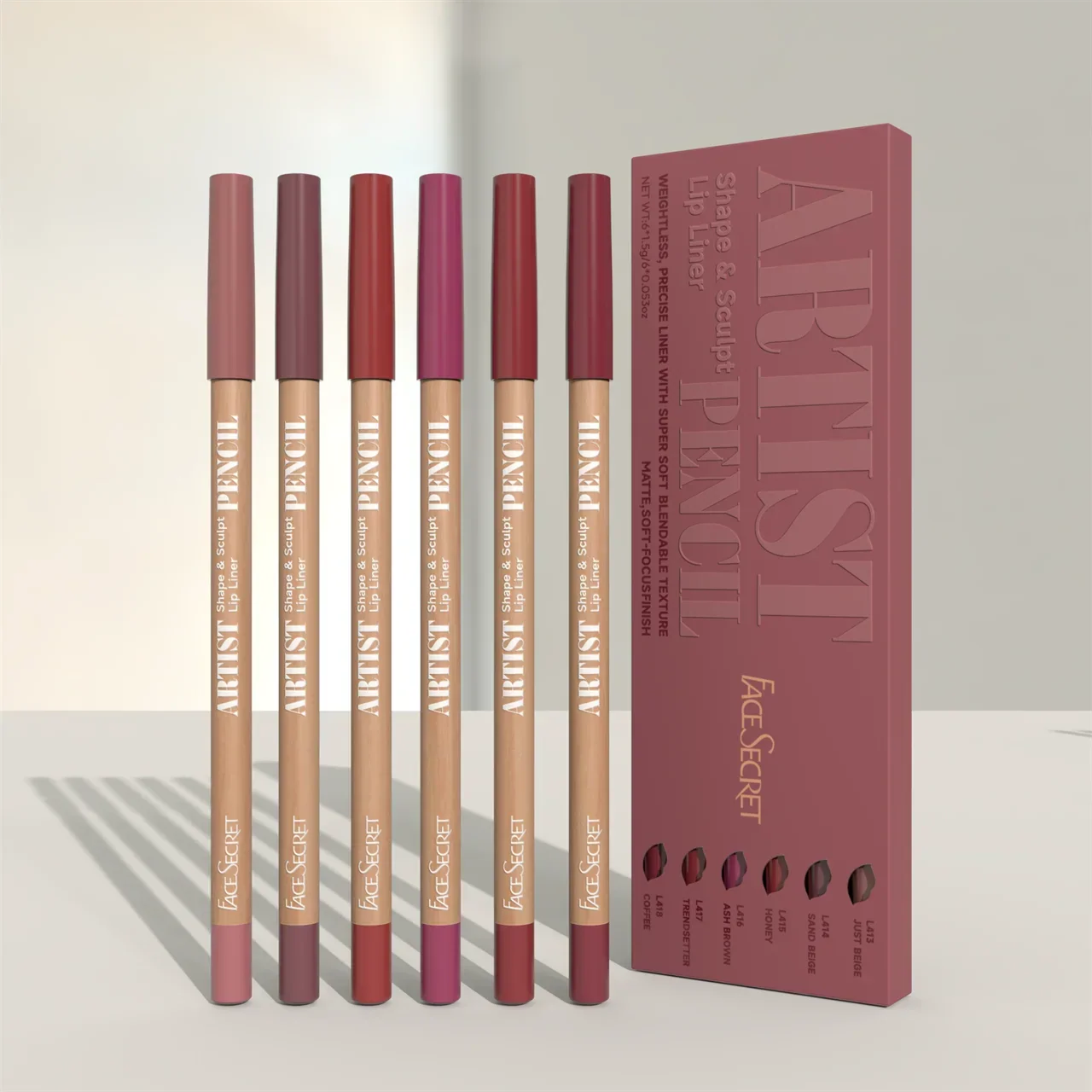 Secret Artist Lip Liner Set – Precision Definition with Featherlight Matte Finish