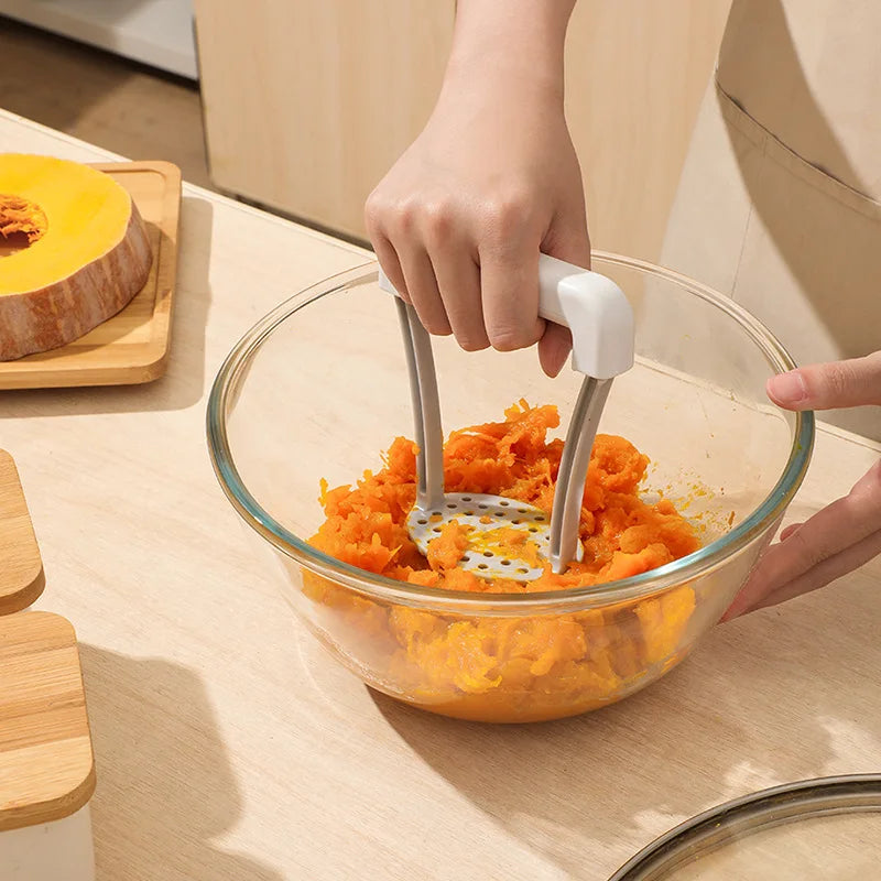 Durable Manual Potato Masher Non-Slip Handle – For Veggies & Fruits