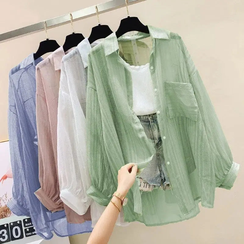 AireLight Sheer Chiffon Blouse – Summer Breeze Edition