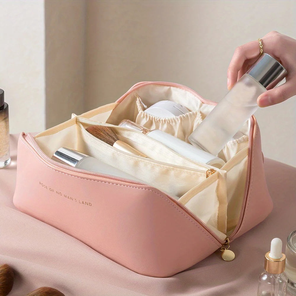 Luxury Makeup Organizer Bag – Spacious Travel Cosmetic Case with Smart Storage