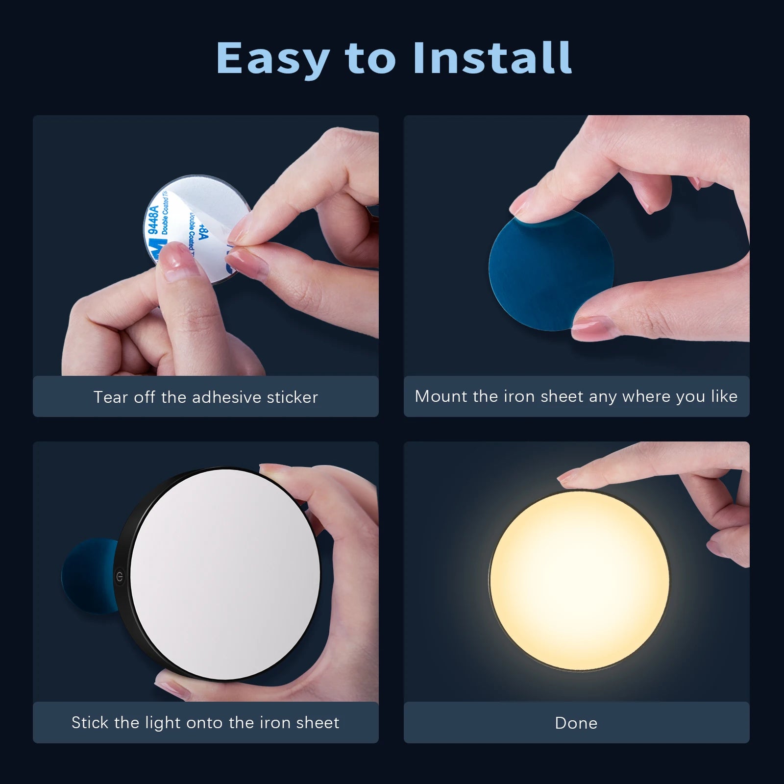 Rechargeable Touch Night Light – 1000mAh Battery-Powered LED for Any Space