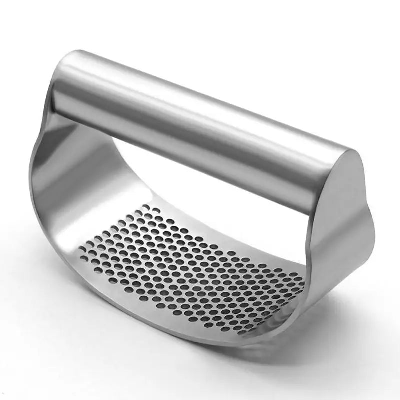 Stainless Steel Garlic Press – Easy Manual Crusher Tool