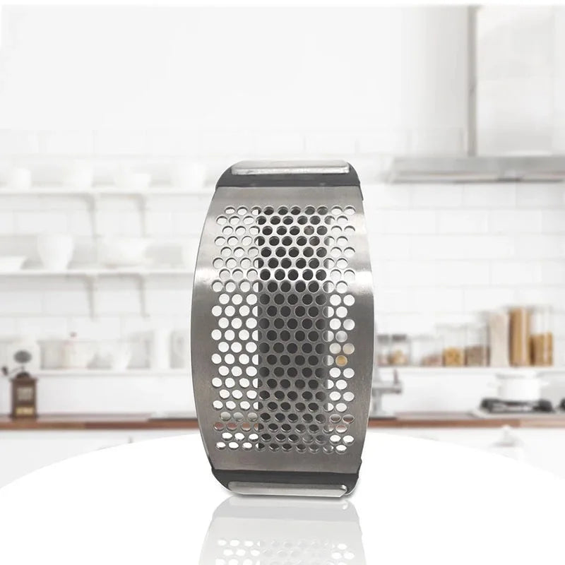 Stainless Steel Garlic Press – Easy Manual Crusher Tool