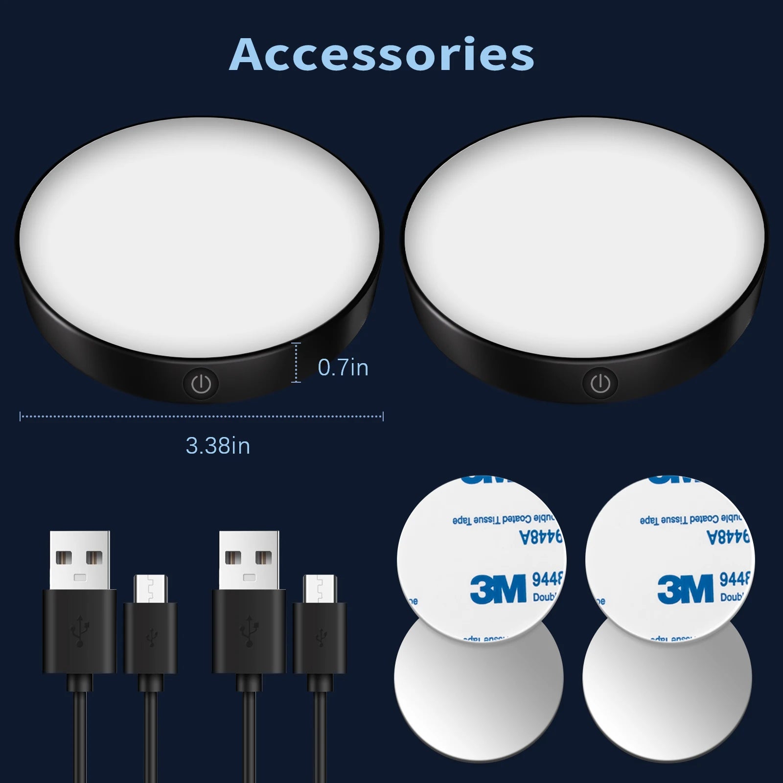 Rechargeable Touch Night Light – 1000mAh Battery-Powered LED for Any Space